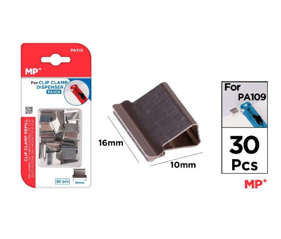 Klipsy metalowe do kartek PA110 MP